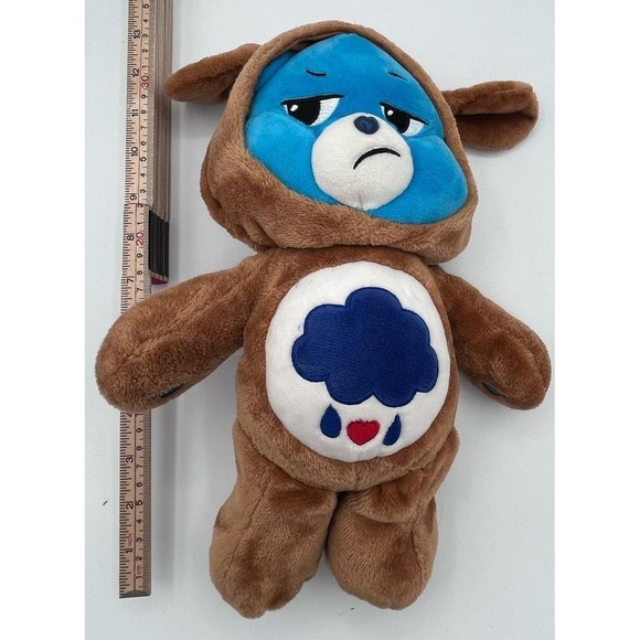 Care Bears Grumpy Bear in Dog Costume Plush 15" Brown‎ & Blue Rain Cloud Belly - Picture 2 of 3